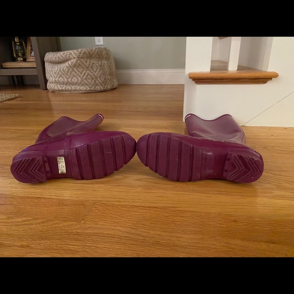 Hunter Boots Tall Glossy Magenta Sz 7 - Picture 5 of 6